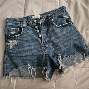 H&M button fly denim shorts